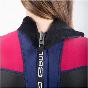 2025 Gul Junior Response 3/2mm Back Zip Shorty Wetsuit RE3321-C1 - Blue / Rose